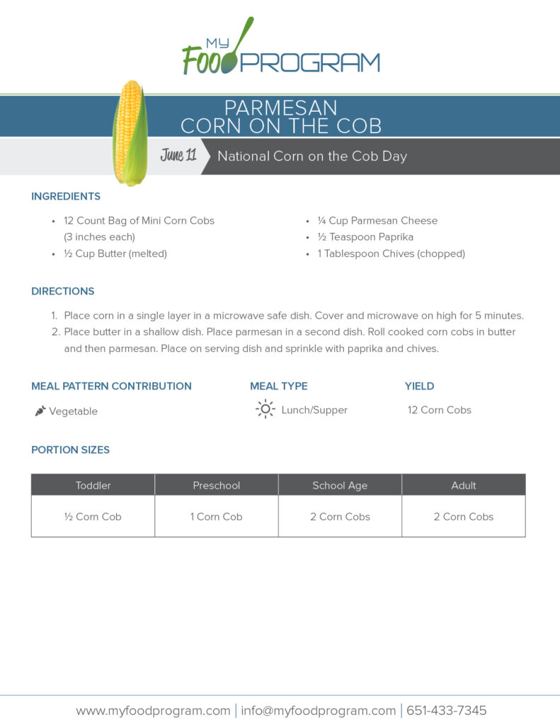 My Food Program Parmesan Corn on the Cob Recipe