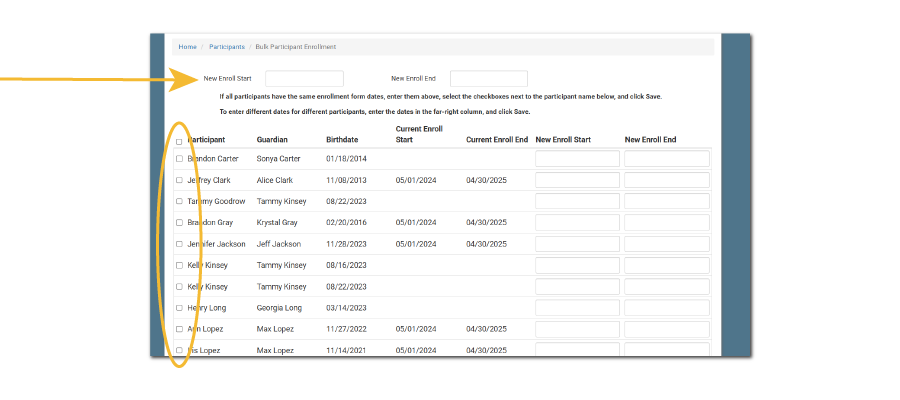 Bulk Enrollment Forms