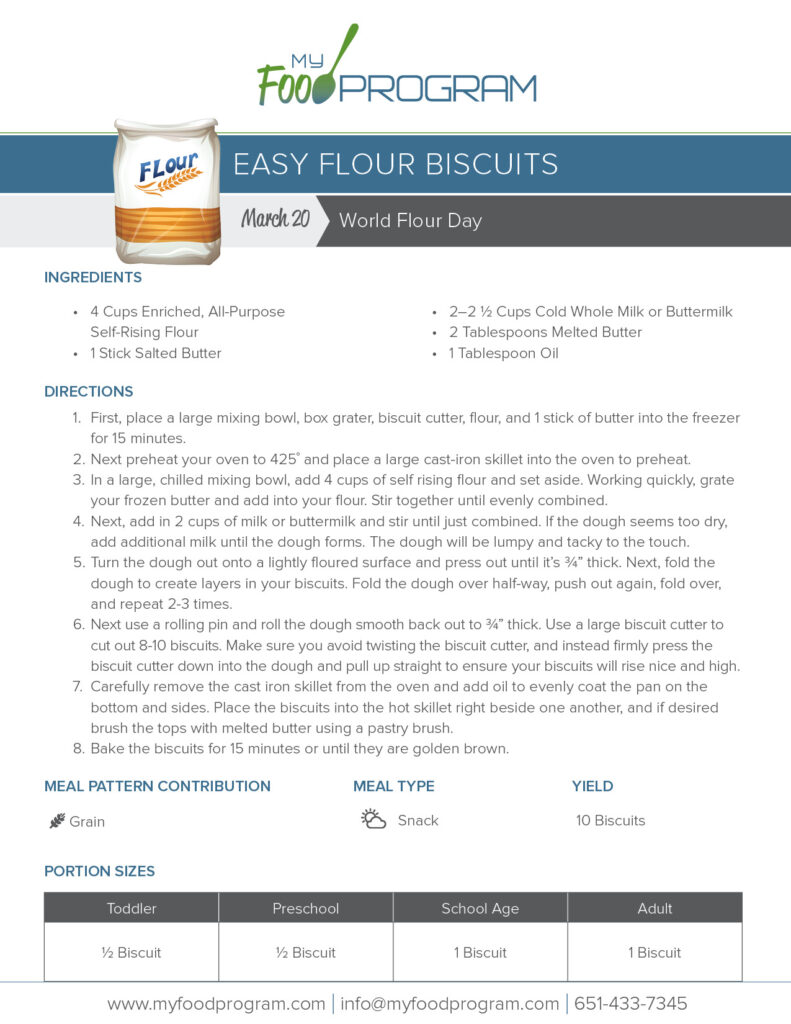 My Food Program Easy Flour Biscuits Recipe